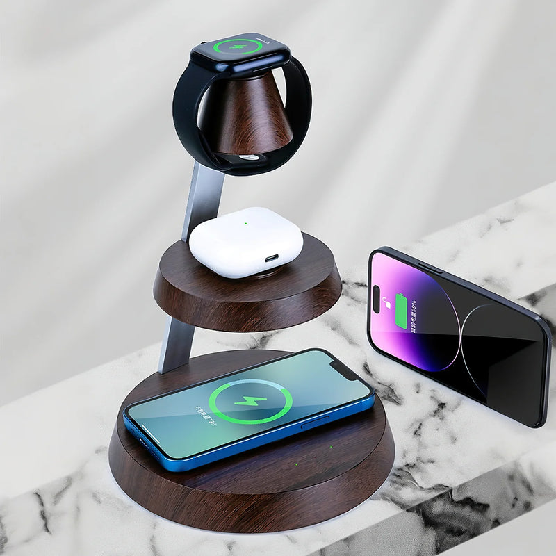 "Ultimate 3-In-One Wireless Charger & Night Light: Charge Smart, Sleep Bright!" - Virtual Salesline 