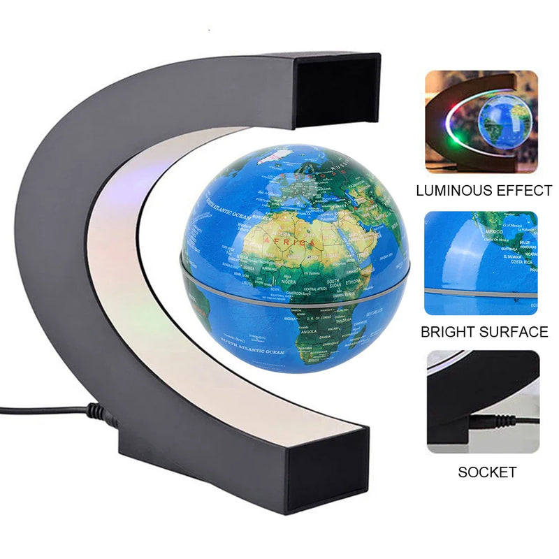 Magnetic Levitating LED Globe Lamp - Experience the Magic of a Floating World! - Virtual Salesline 