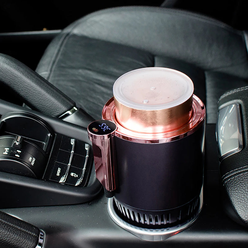 Smart Car 2-In-1 Hot and Cold Cup Drinks Holder Home Fast Refrigeration Cooling/Heating Mini Touch Screen Beverage Mug Drink Can - Virtual Salesline 