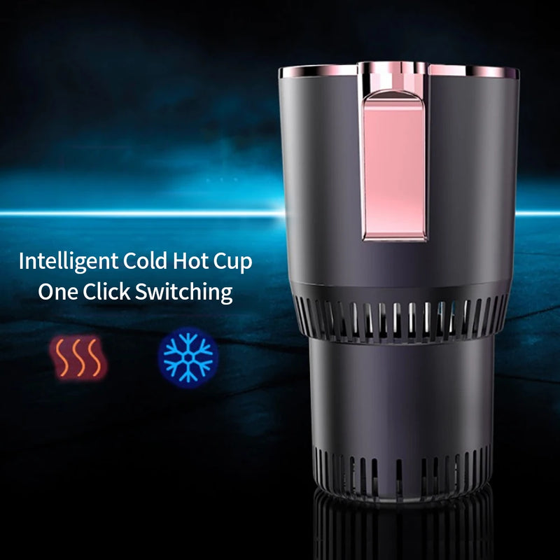 Smart Car 2-In-1 Hot and Cold Cup Drinks Holder Home Fast Refrigeration Cooling/Heating Mini Touch Screen Beverage Mug Drink Can - Virtual Salesline 